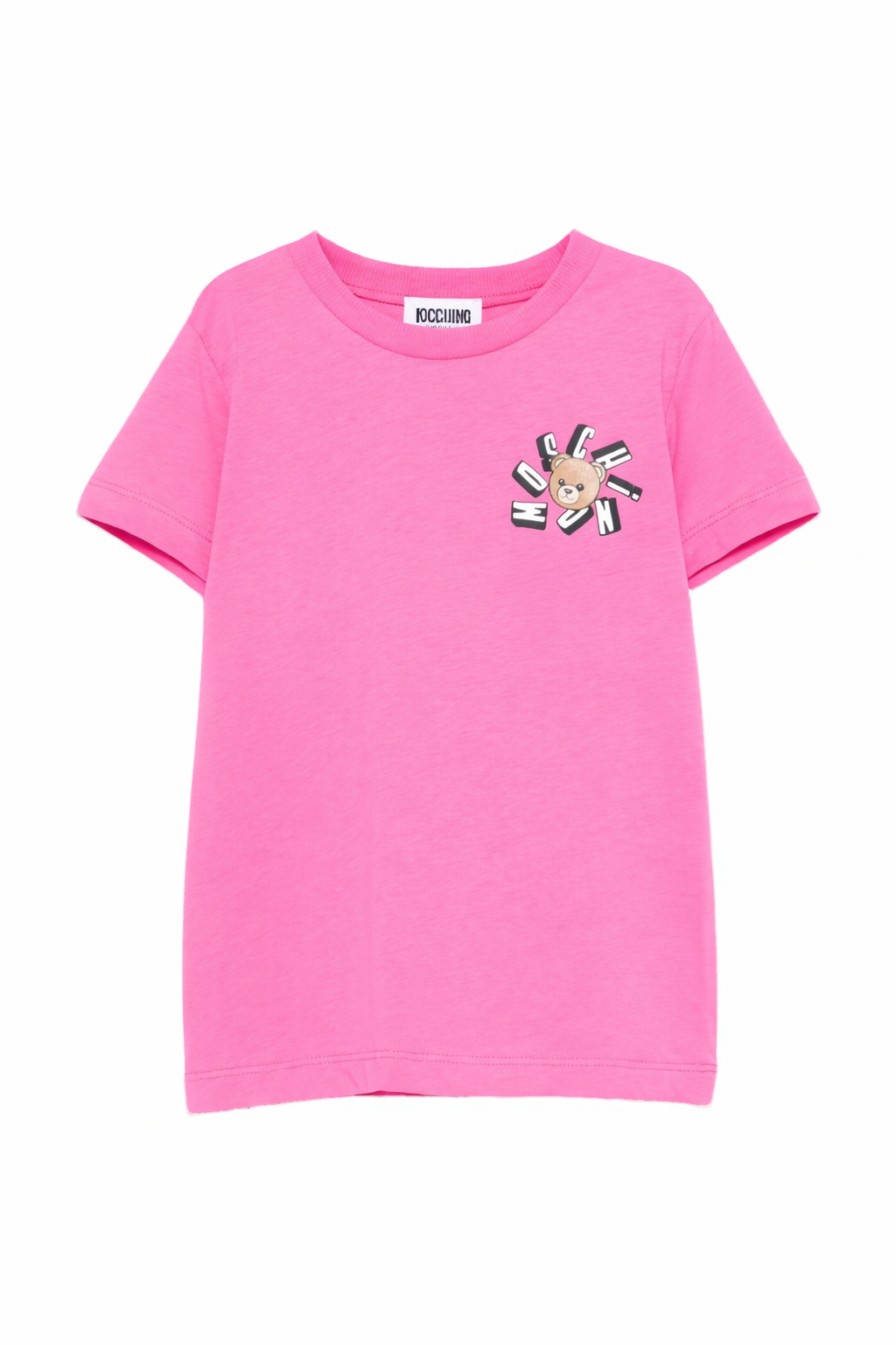 T-shirt per bambina Moschino Kids rosa con stampa Teddy Bear HUM05OLAA03 50533 MOSCHINO KIDS 
