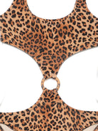 Costume da bagno da donna MC2 Saint Barth marrone con stampa leopardata LAU0004 00049L MC2 ST. BARTH 