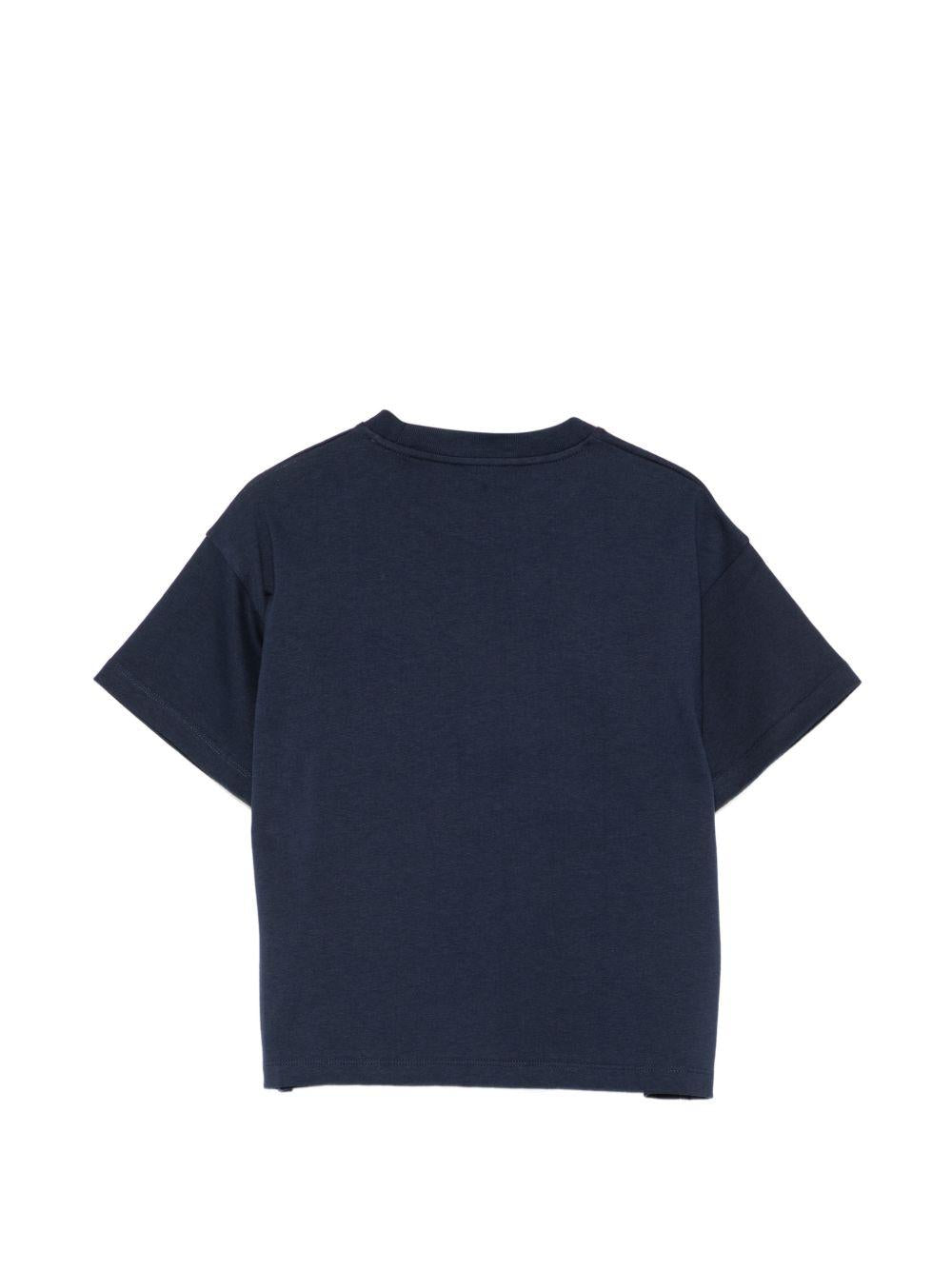 T-shirt per bambino Etro Kids blu con ricamo Pegaso sul davanti GZ8P51 Z3672 617 ETRO KIDS 