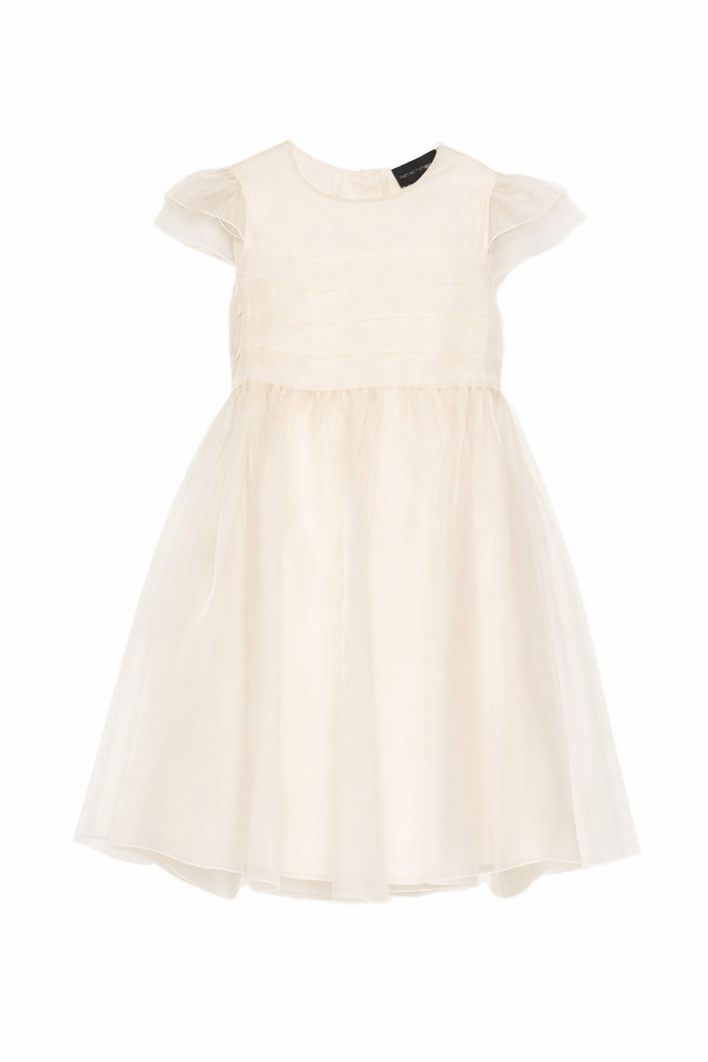 Abito per bambina Emporio Armani Kids bianco con dettagli con ruches EG000814 AF21205 U1124 EMPORIO ARMANI KIDS 