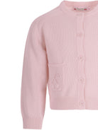 Maglione per bambina Bonpoint rosa con ricamo ciliegie sul davanti S06GCAK00003 121A BONPOINT KIDS 