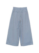 Pantaloni per bambina Simonetta blu con design pieghe SY6A90 G0212 645 SIMONETTA KIDS 