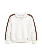 Felpa per bambino Eleventy Kids bianca con colletto EZ4H40 Z3999 101MA ELEVENTY KIDS 
