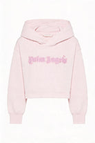 Felpa per bambina Palm Angels Kids rosa chiaro con logo impreziosito da strass PGBB006S26FLE001 042 PALM ANGELS KIDS 