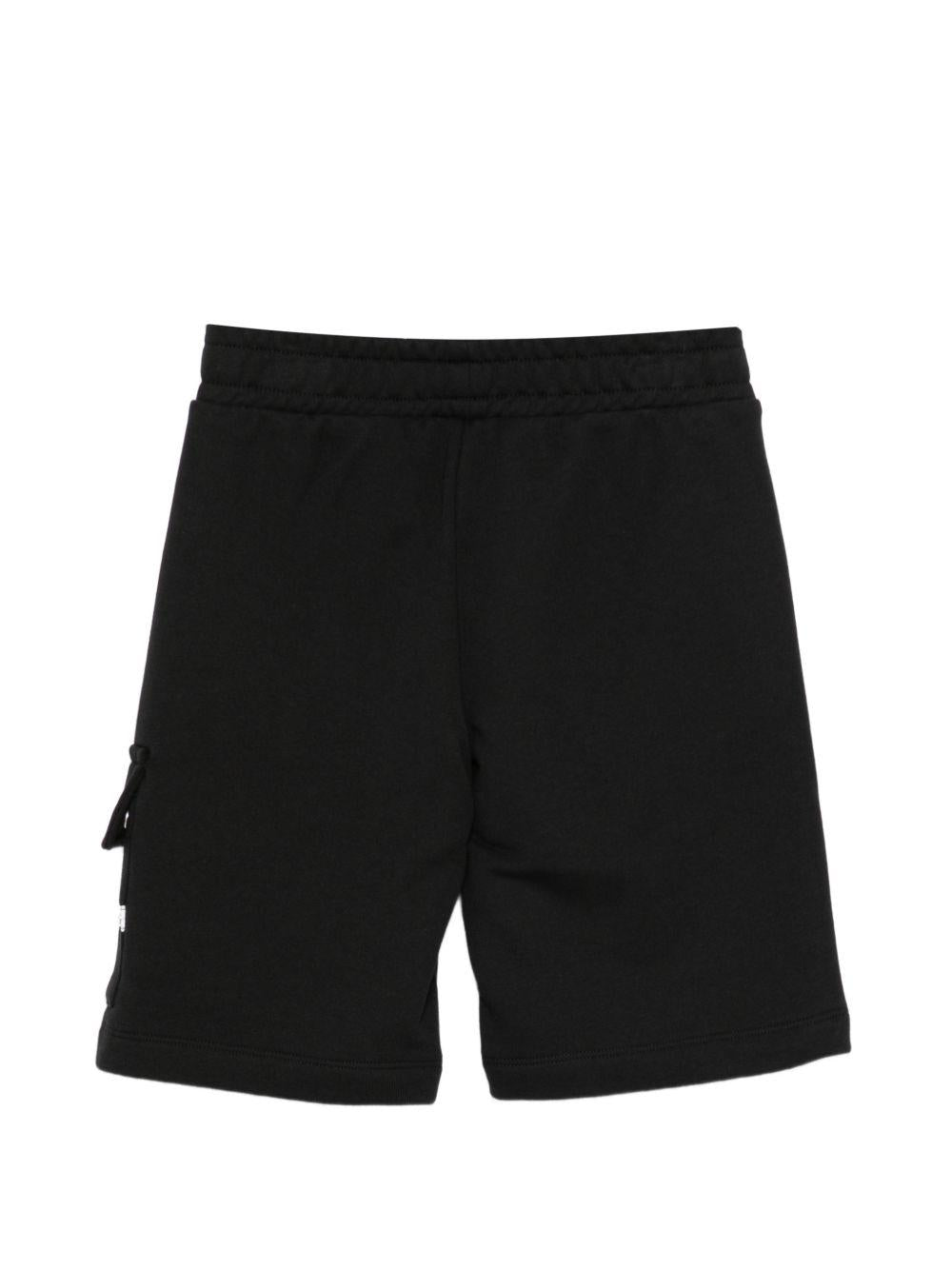 Shorts per bambino Moschino Kids neri con vita elasticizzata HUQ02OLCA86 60100 MOSCHINO KIDS 