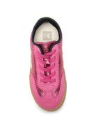 Sneakers per bambina Veja Kids rosa metallica con logo stampato SY2021816 AZALEA LIMO VEJA KIDS 