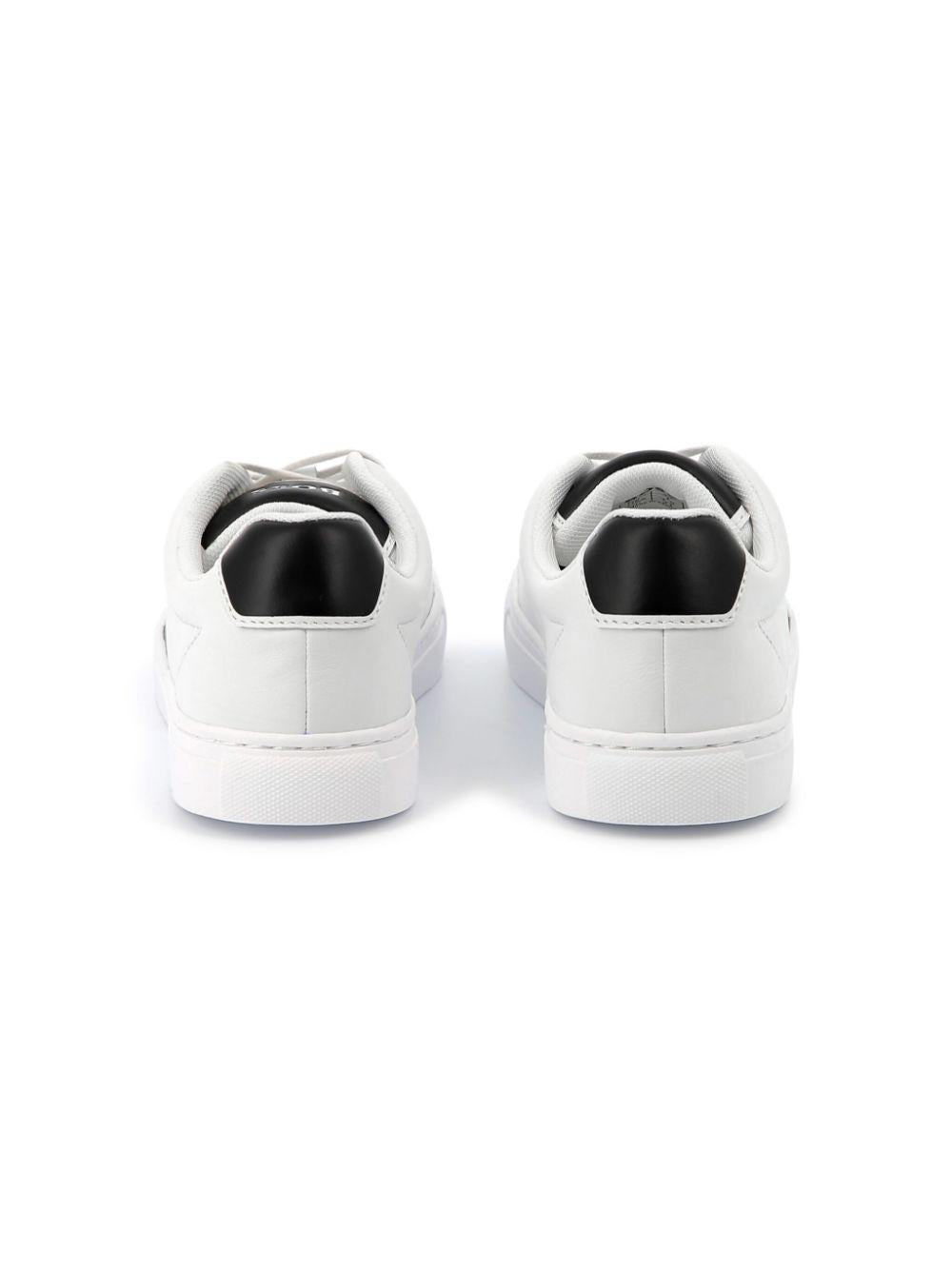 Sneakers per bambino Boss Kidswear bianco con logo goffrato con design color-block J51650 10P BOSS KIDS 