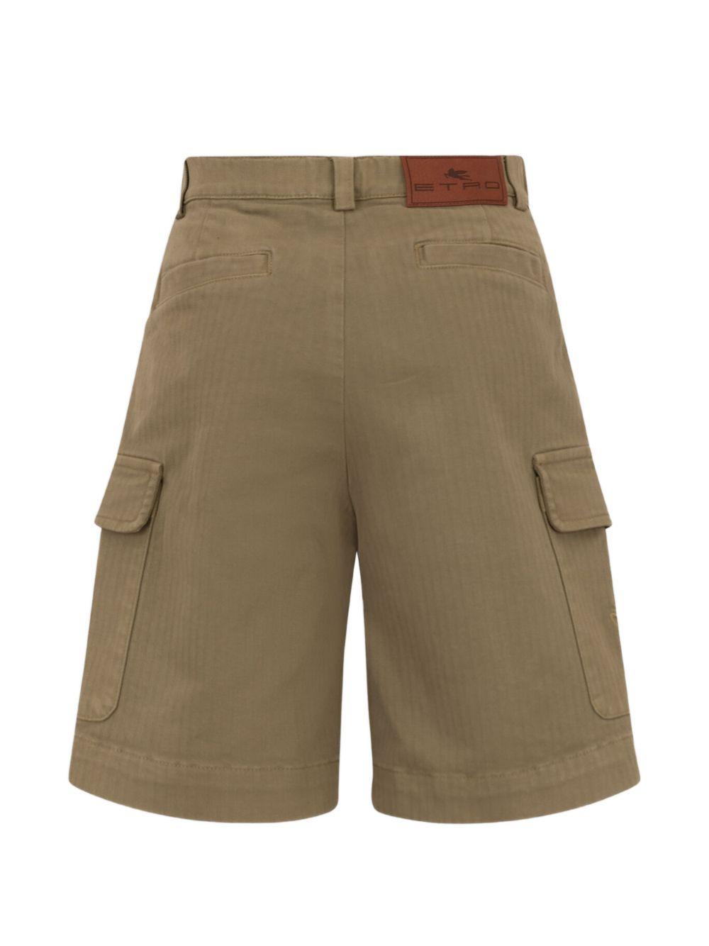 Shorts per bambino Etro Kids verde con applicazione logo GY6P49 G0064 724 ETRO KIDS 