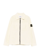 Giubbino per bambino Stone Island Junior bianco con cerniera K2S161200003S0199 V0093 STONE ISLAND JUNIOR 