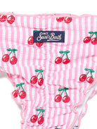 Bikini a righe MC2 Saint Barth rosa con stampa ciliegie all-over SAGI001 09377L MC2 ST. BARTH 