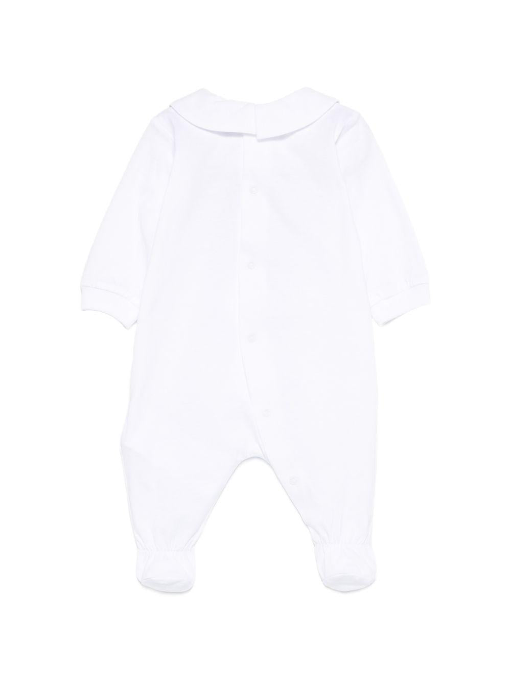 Pigiama per neonati Moschino Kids bianco con stampa grafica Teddy Bear MUT04QLAA02 10101 MOSCHINO KIDS 