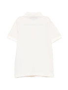Polo per bambino Emporio Armani Kids bianca opaca con logo ricamato EB001645 AF28486 U1009 EMPORIO ARMANI KIDS 