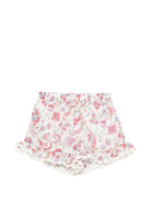 Shorts Vallaloid per neonata Louise Misha bianco con stampa fiori all-over FRI-S26-S0070 CREAM LOUISE MISHA KIDS 