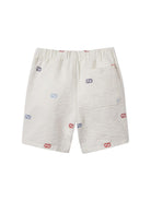 Shorts per neonato Gucci Kids bianchi con logo GG all-over 848984XDDFC 9066 GUCCI KIDS 