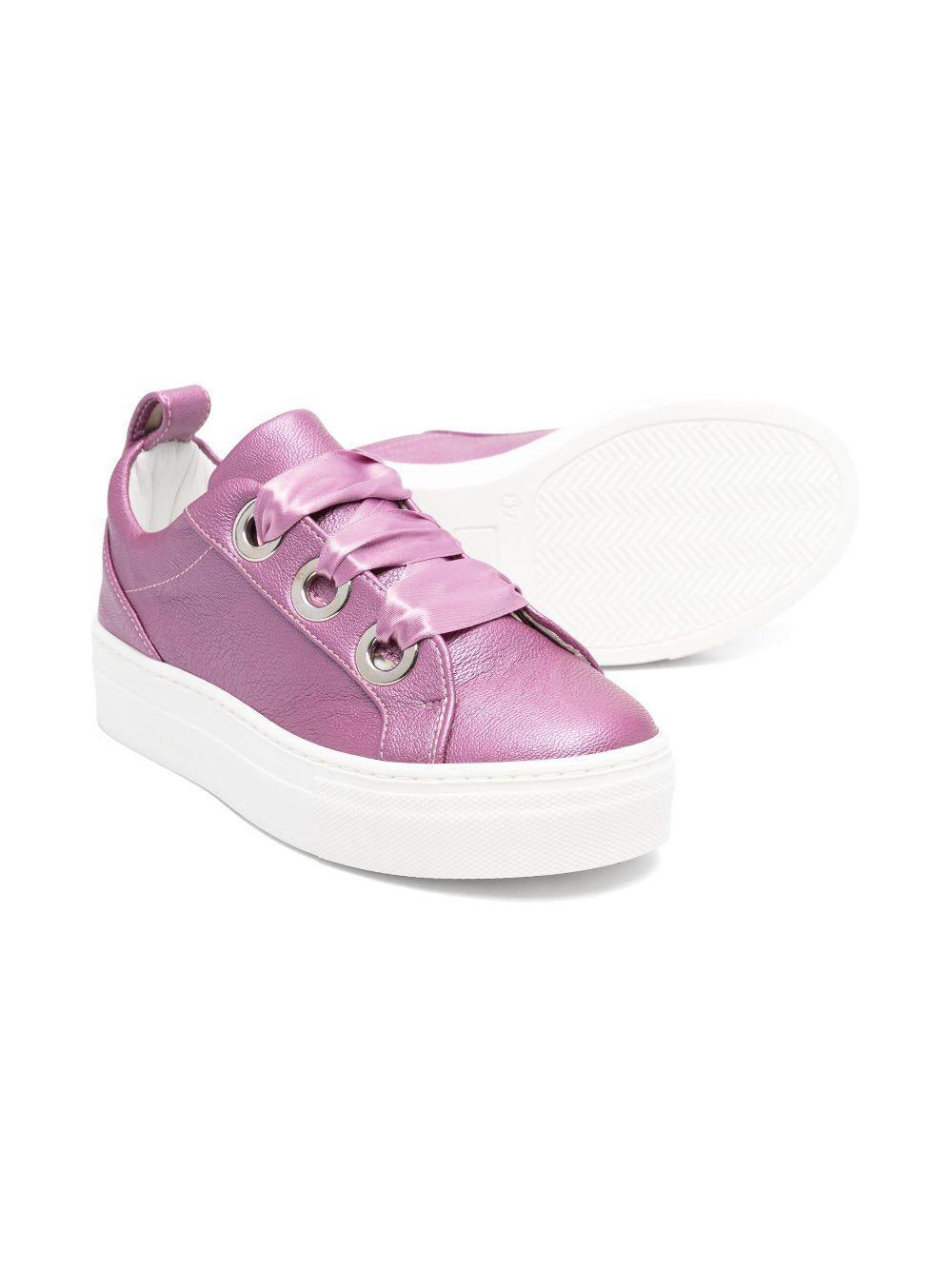 Sneakers per bambina Colorichiari viola con soletta in pelle con logo<BR/> FJ958172 3839 86 COLORICHIARI KIDS 