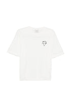 T-shirt per donna Alysi bianca con decorazione ricamata sul davanti 116439 P6231 LT ALYSI 