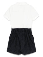 Set camicia e shorts per neonato Fendi Kids bianco a maniche corte BML158 AS64 F1I11 FENDI KIDS 