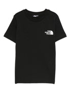 T-shirt per bambini The North Face Kids nera con logo sul petto NF0A8EFN JK31 THE NORTH FACE KIDS 