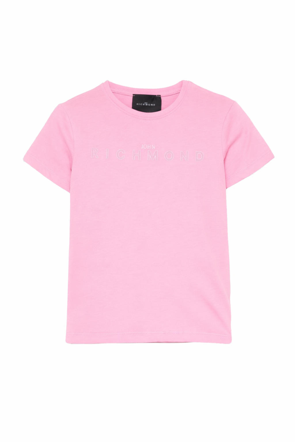 T-shirt per bambina John Richmond Junior rosa con dettaglio logo RGP26017TS PINK BEGONIA JOHN RICHMOND KIDS 