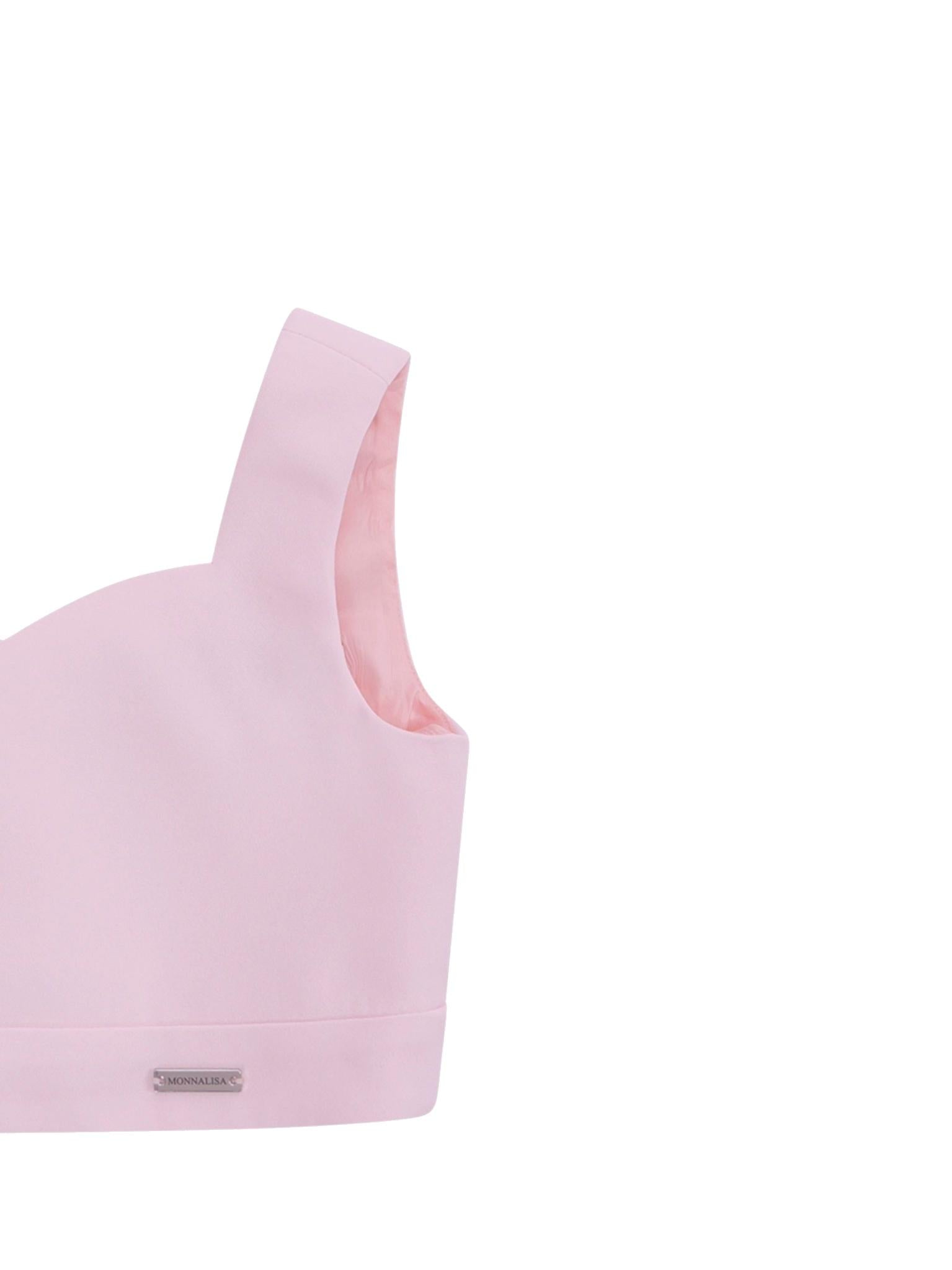 Top per bambina Monnalisa rosa chiaro con bottoni 71G307 7303 0091 MONNALISA KIDS 