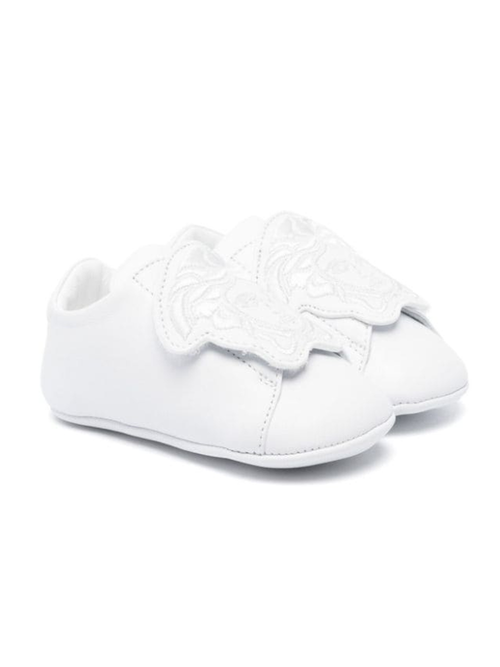 Sneakers senza lacci La Medusa per neonato Versace Kids bianco con suola in pelle 10131381A00201 1W010 VERSACE KIDS 