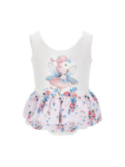 Costume per neonata Monnalisa bianco con motivo a fiori 39G021 7053 9990 MONNALISA KIDS 
