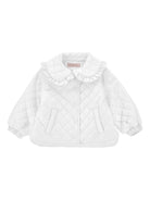 Giubbino per neonata Monnalisa bianca con design trapuntato 37G102 7027 0099 MONNALISA KIDS 