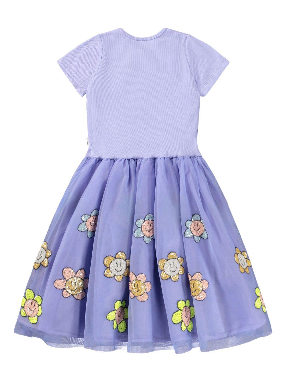 Abito Cyrusila per bambina Molo viola con stampa fiori 2S26E131 5622 MOLO KIDS 