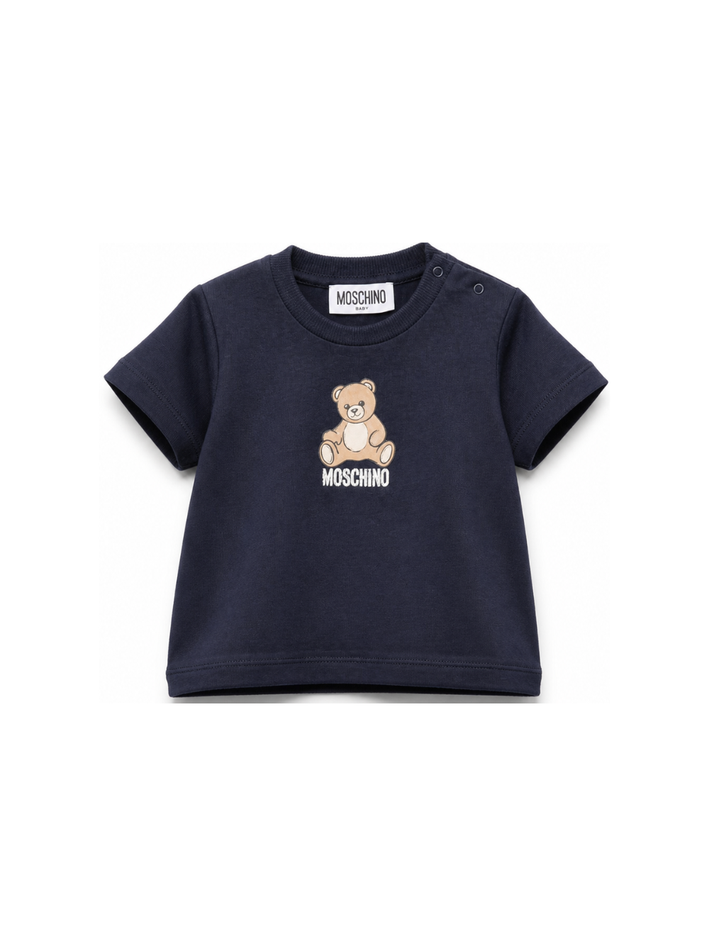 T-shirt per neonato Moschino Kids blu con motivo Teddy Bear M9M047LAA10 40016 MOSCHINO KIDS 