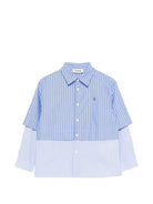 Camicia per bambino DONDUP Kids azzurra con design a righe DMCA0490CR016 D128 DONDUP KIDS 