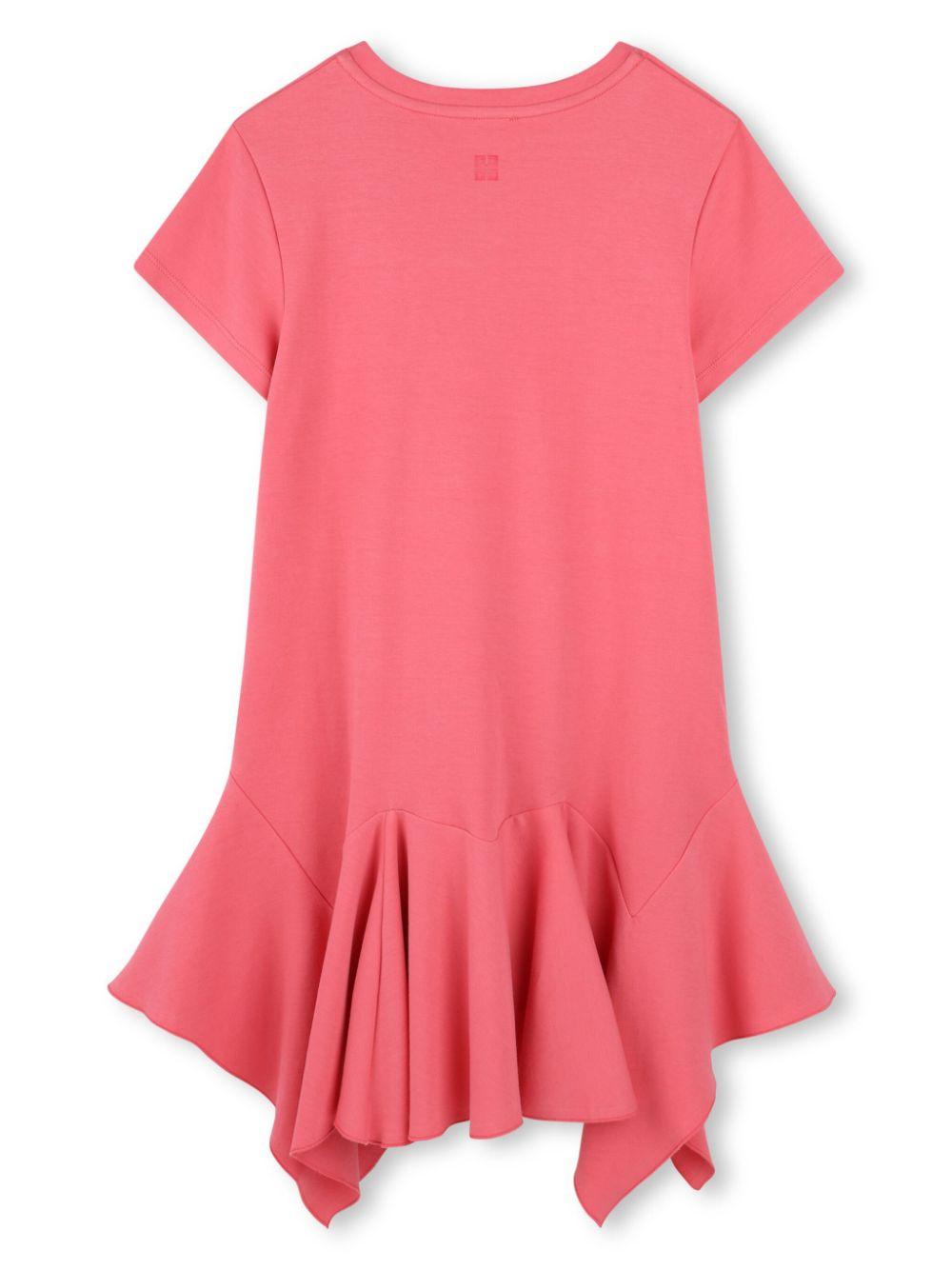 Abito leggero per bambina Givenchy Kids rosa con caratteristico motivo 4G H30775 488 GIVENCHY KIDS 
