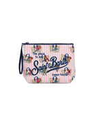 Pochette Aline MC2 Saint Barth rosa con stampa grafica all-over ALIN001 00637L MC2 ST. BARTH KIDS 