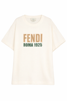 T-shirt per bambino Fendi Kids bianca con logo sul davanti JUI204 7AJ F1PCP FENDI KIDS 
