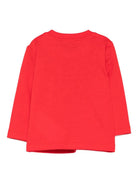 T-shirt per neonati Moschino Kids rossa con stampa teddy MZO00RLAA10 50109 MOSCHINO KIDS 