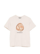 T-shirt per bambino Emporio Armani Kids beige con stampa grafica sul davanti EB001344 AF14503 U1156 EMPORIO ARMANI KIDS 