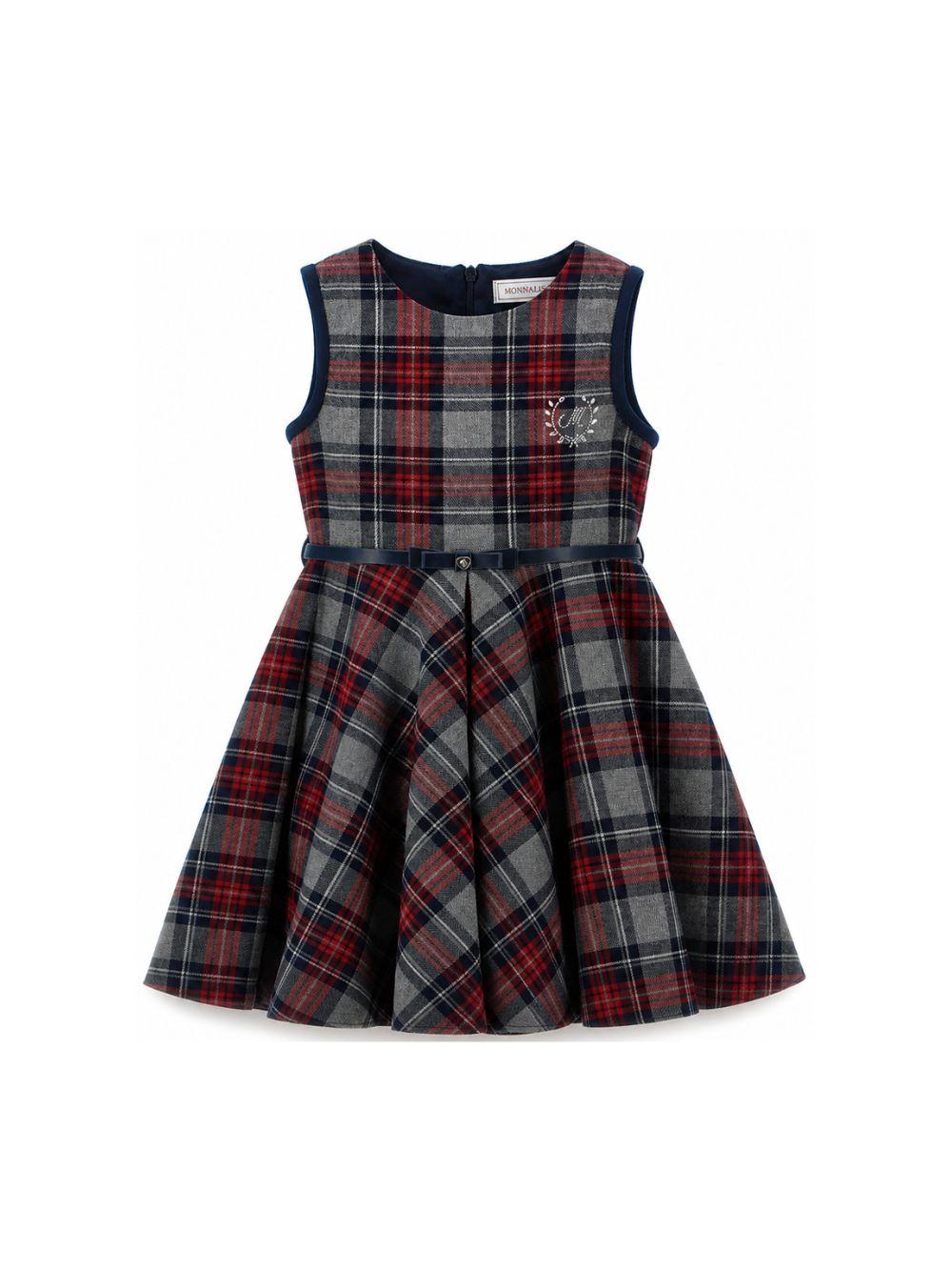 Abito per bambina Monnalisa Kids multicolore con motivo tartan 18HSCA 8321 3156 MONNALISA KIDS 