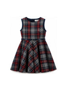 Abito per bambina Monnalisa Kids multicolore con motivo tartan 18HSCA 8321 3156 MONNALISA KIDS 