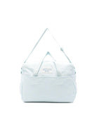 Borsa fasciatoio per neonato Moschino Kids azzurra con motivo a quadri MMX056LZE10 83675 MOSCHINO KIDS 