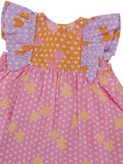 Abito per neonata Stella McCartney Kids multicolore con maniche a ruches TY1161 Z3439 51UMC STELLA McCARTNEY KIDS 