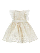 Abito per neonata Monnalisa bianco con dettaglio fiocco sul davanti 73G901 7943 0002 MONNALISA KIDS 