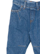 Pantaloni per neonato Emporio Armani Kids blu con elastico in vita EB001112 AF21778 MB002 EMPORIO ARMANI KIDS 