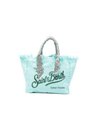 Borsa Vanity MC2 Saint Barth azzurro con manici avvolti da foulard VANI045 09849L MC2 ST. BARTH 