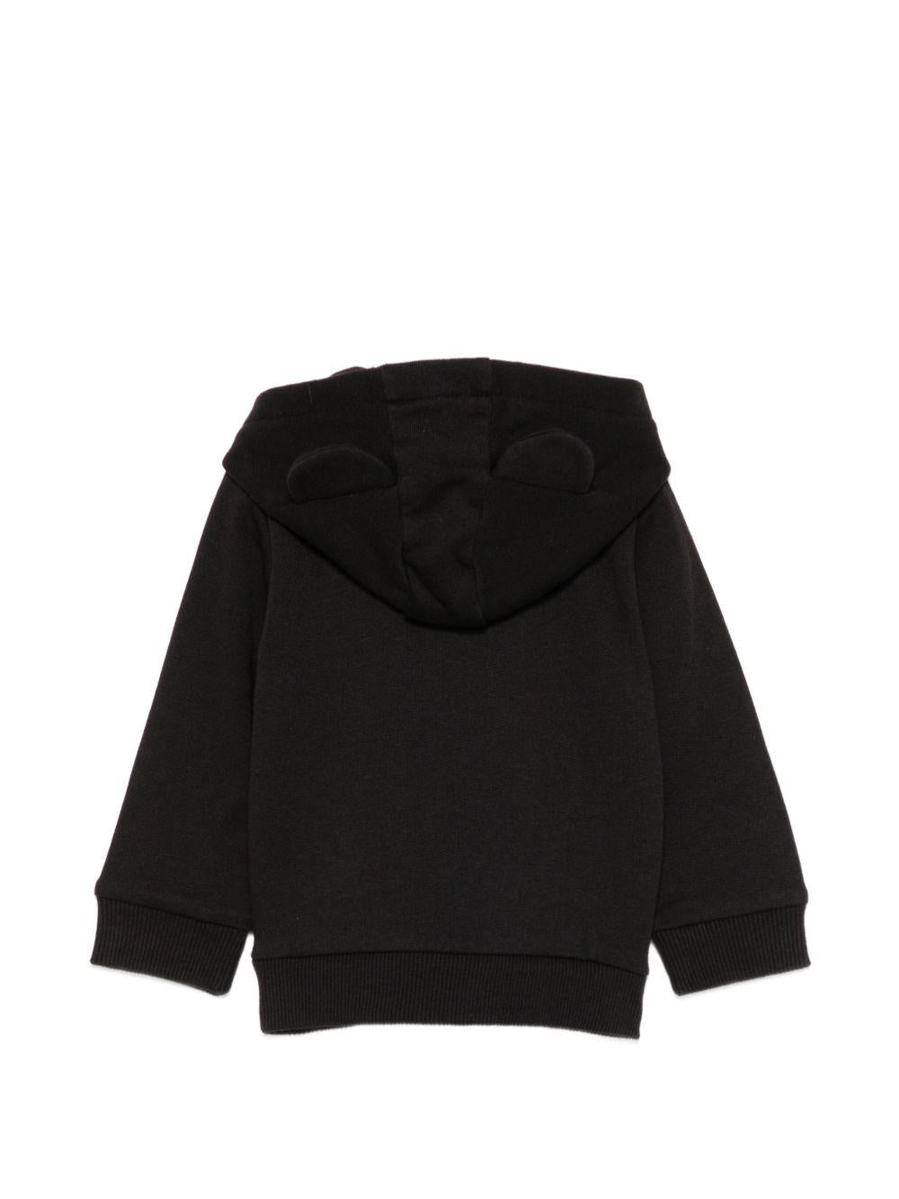 Felpa per neonati Moschino Kids nera con motivo Teddy Bear MUF06MLCA92 60100 MOSCHINO KIDS 