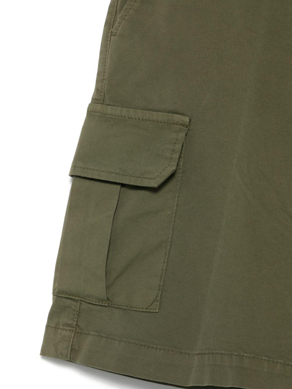 Cargo corti per bambino Paolo Pecora Kids verde con due tasche laterali oblique PP3995 OLIVA PAOLO PECORA KIDS 