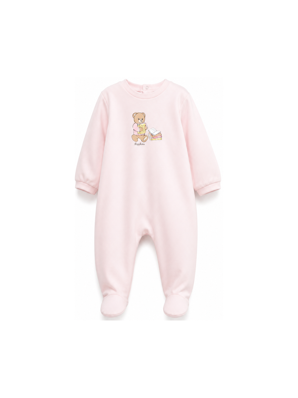 Tutina per neonata Moschino Kids rosa con motivo Teddy Bear MUT04XLAA10 50209 MOSCHINO KIDS 