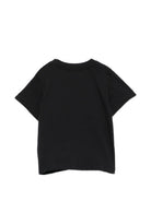 T-shirt per neonati Moschino Kids nera con stampa grafica tre Teddy Bear MUM04KLAA17 60100 MOSCHINO KIDS 