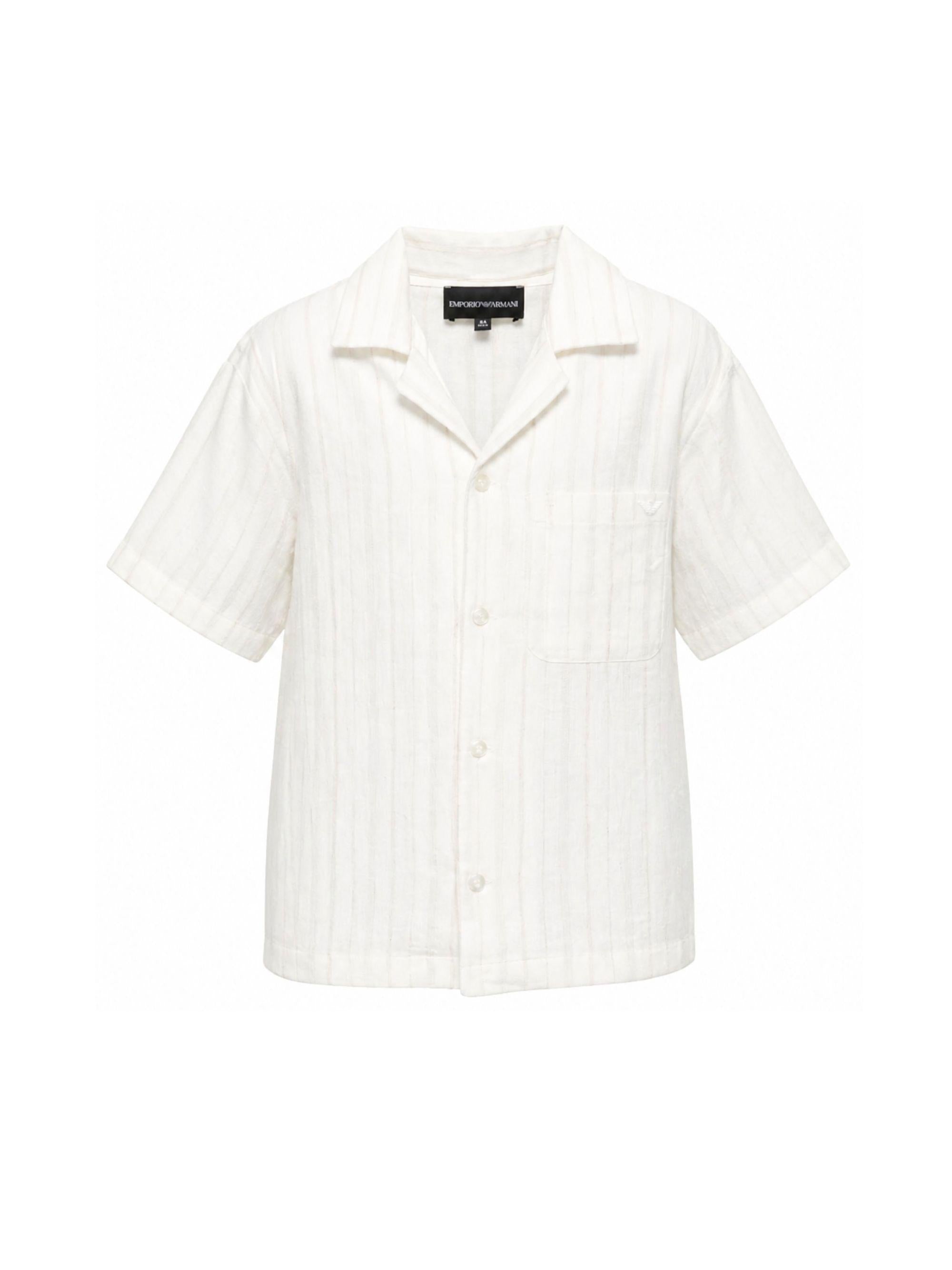 Camicia per bambino Emporio Armani Kids ècru a righe EB000972 AF20969 F0008 EMPORIO ARMANI KIDS 