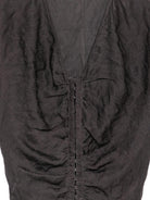 Camicetta arricciata Alysi marrone cioccolato con scollo a V 116835 P6204 CHOCO ALYSI 
