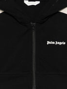 Felpa per bambina Palm Angels Kids nera con logo sul davanti PGBD00BS26FLE001 110 PALM ANGELS KIDS 