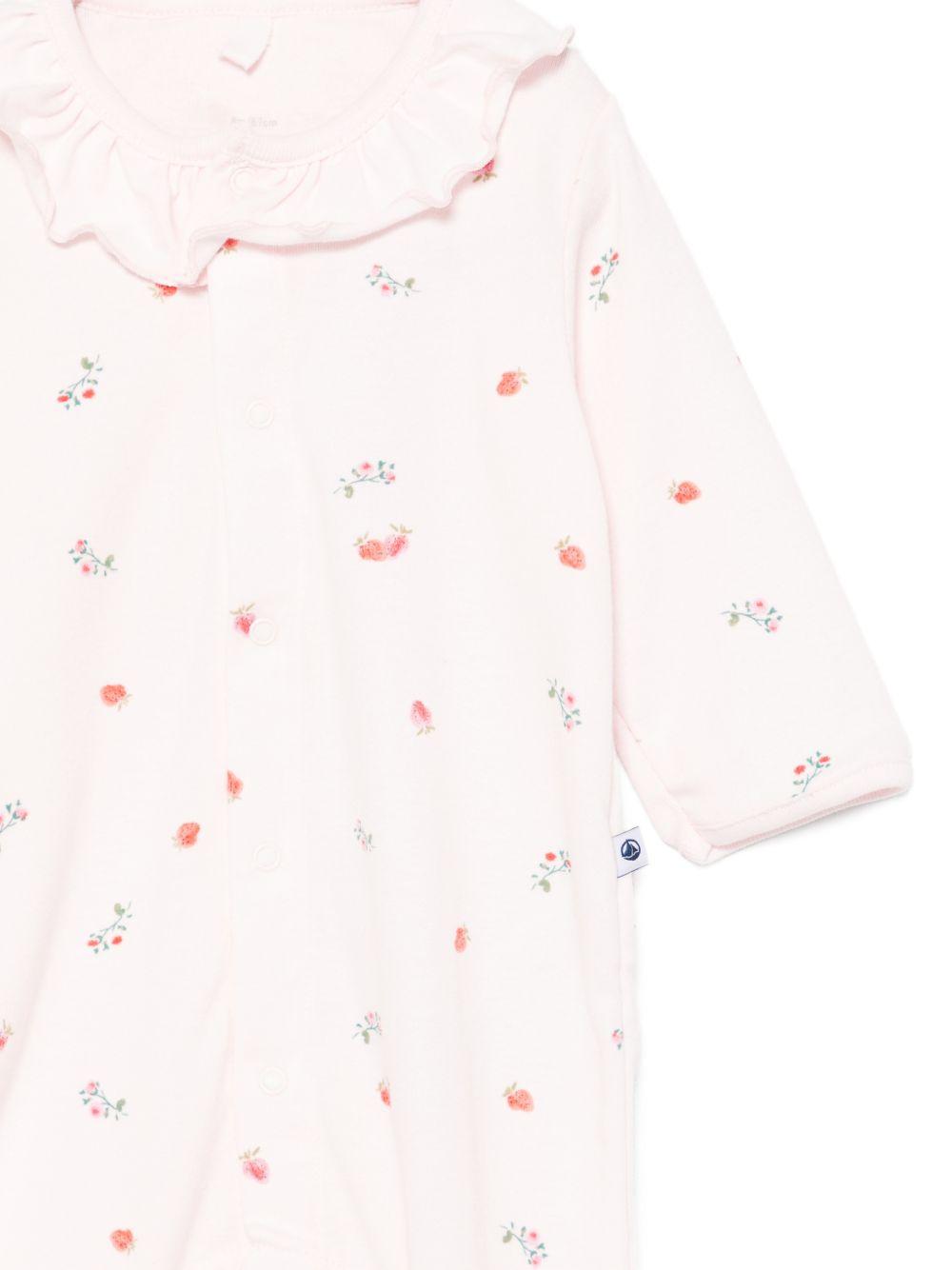 Tutina per neonata Petit Bateau rosa con stampa a fiori A0F2T 01 PETIT BATEAU KIDS 
